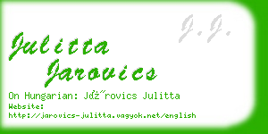 julitta jarovics business card